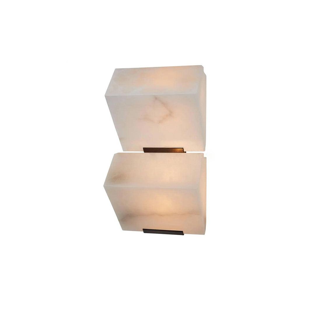 Alabaster Cube Wall Sconce