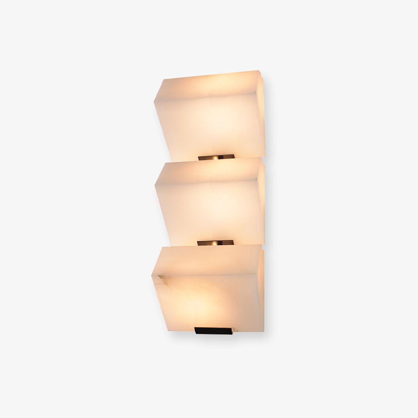Alabaster Cube Wall Sconce
