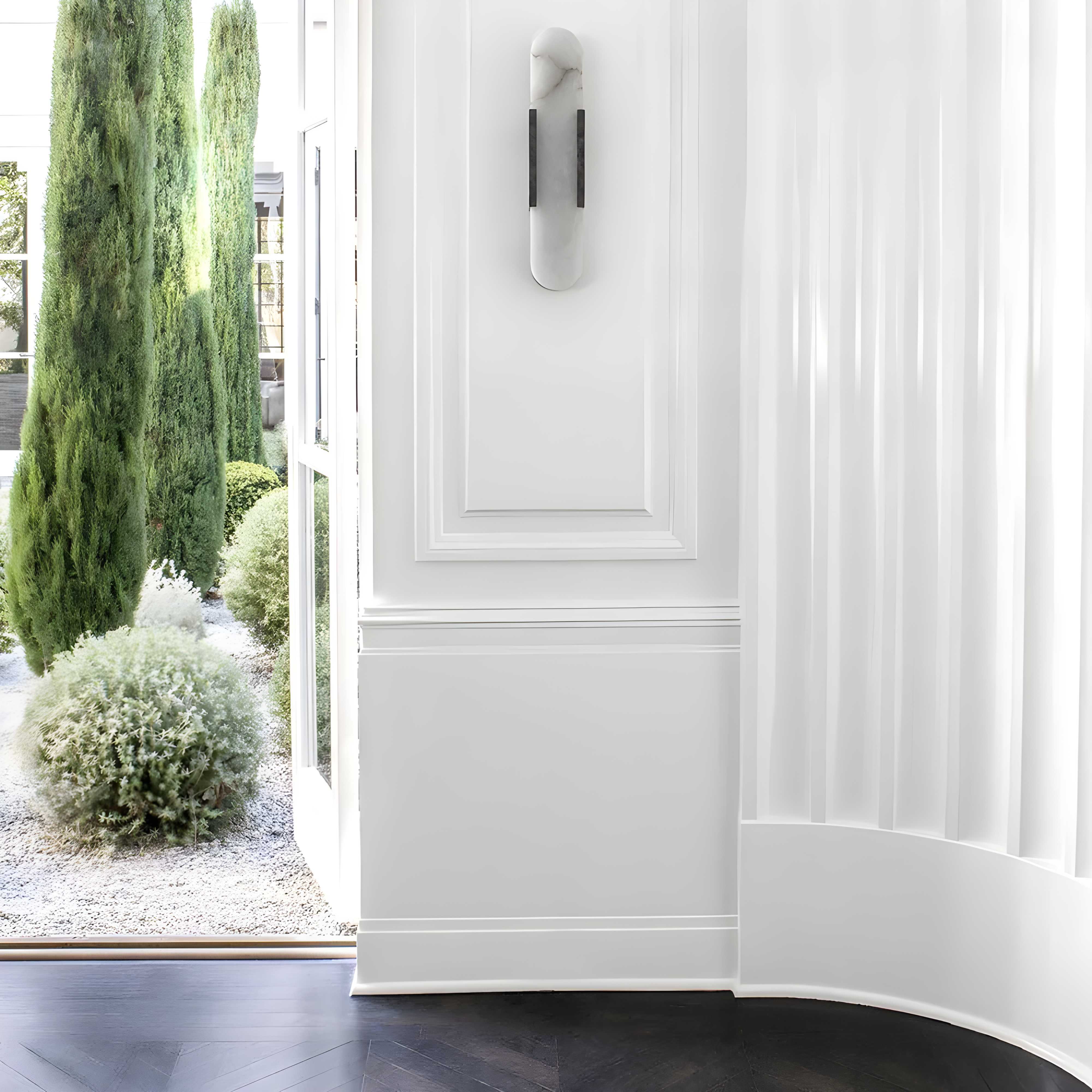 Alabaster Wall Light with Modern Vertical Design