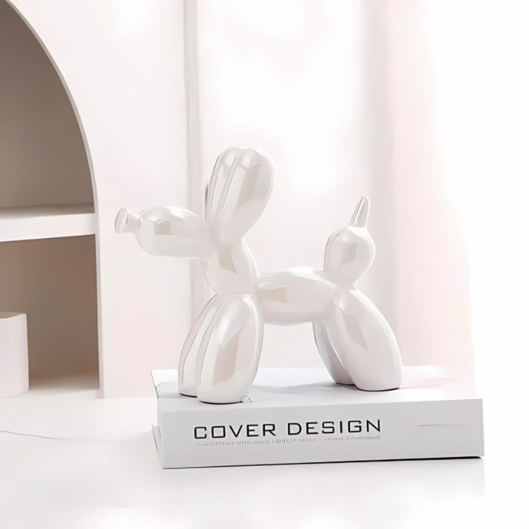 Balloon Dog Sculpture with Glossy Modern Finish