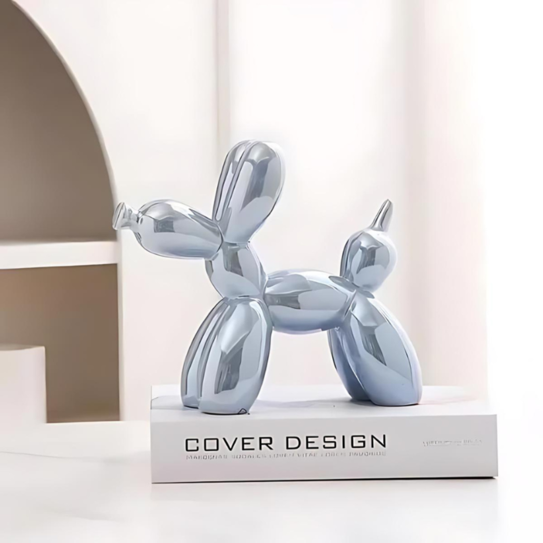Balloon Dog Sculpture with Glossy Modern Finish