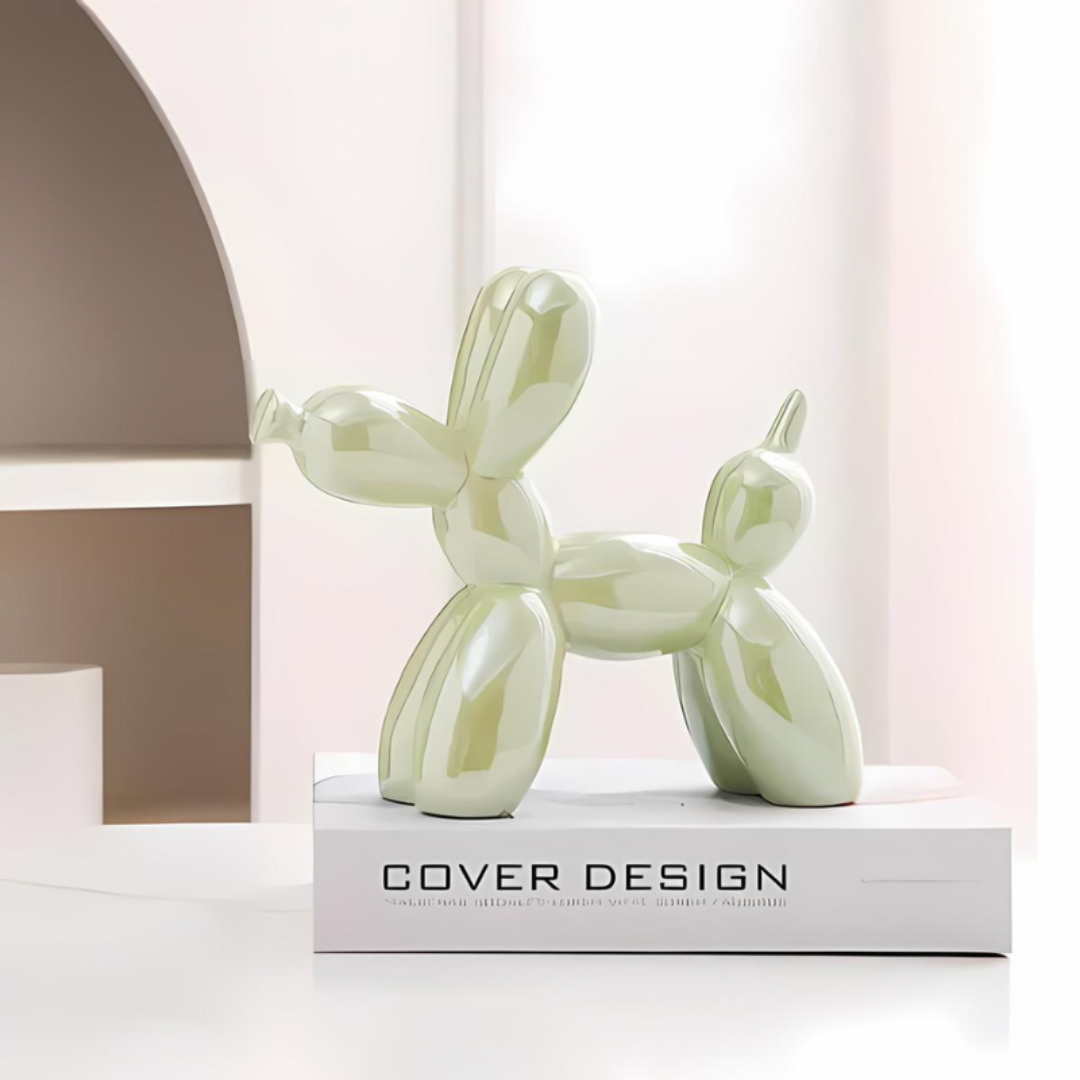Balloon Dog Sculpture with Glossy Modern Finish