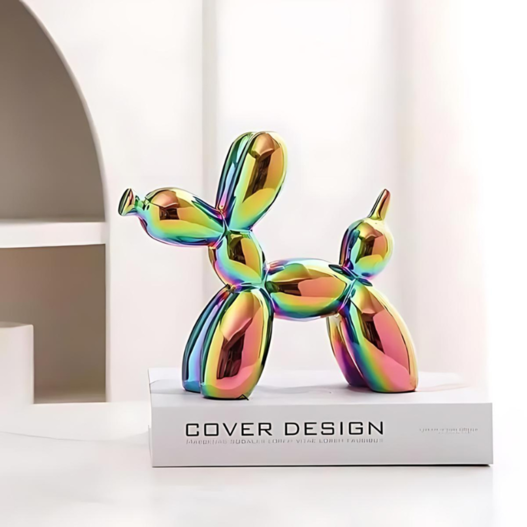 Balloon Dog Sculpture with Glossy Modern Finish