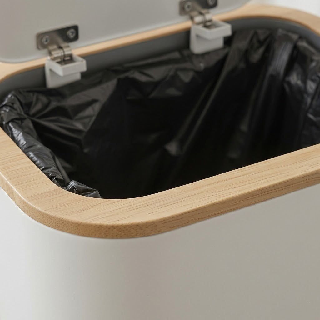Bathroom Waste Bin with Smart Lid and Compact Design