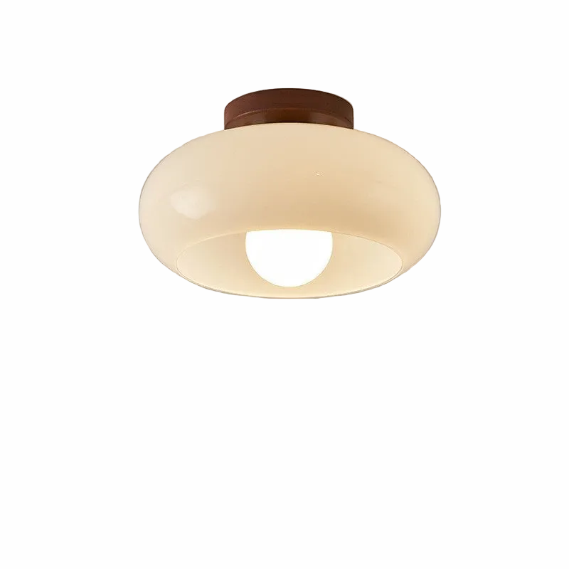 Bauhaus Glass Ceiling Light with Flush Mount Design