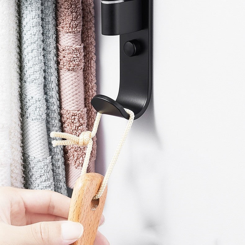 Black Towel Rack Bathroom Accessories with Multi Arm Swing Design