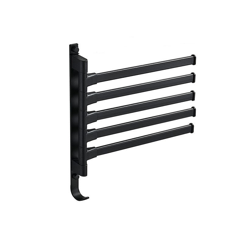 Black Towel Rack Bathroom Accessories with Multi Arm Swing Design