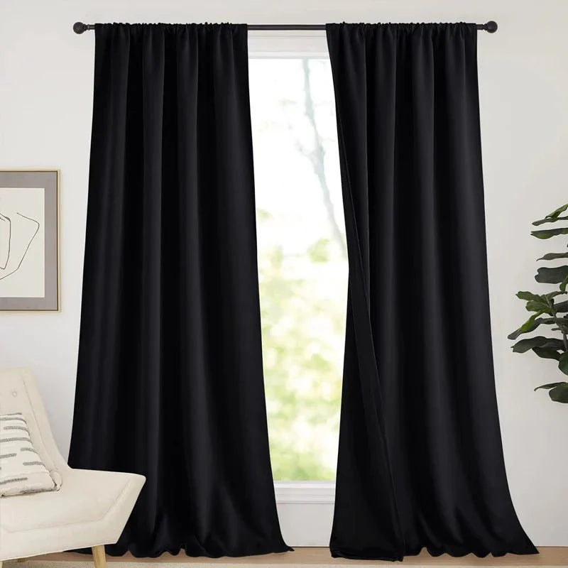 Blackout & Waterproof Curtains with Thermal Insulated Lining
