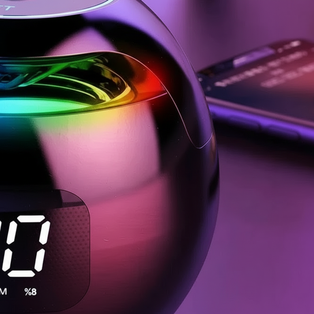 Bluetooth Alarm Clock with Speaker and RGB Light
