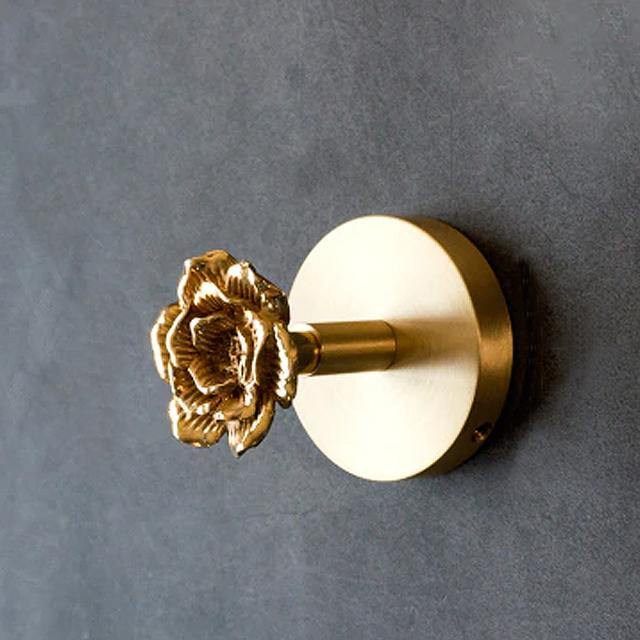 Brass Bird Wall Hook with Decorative Design