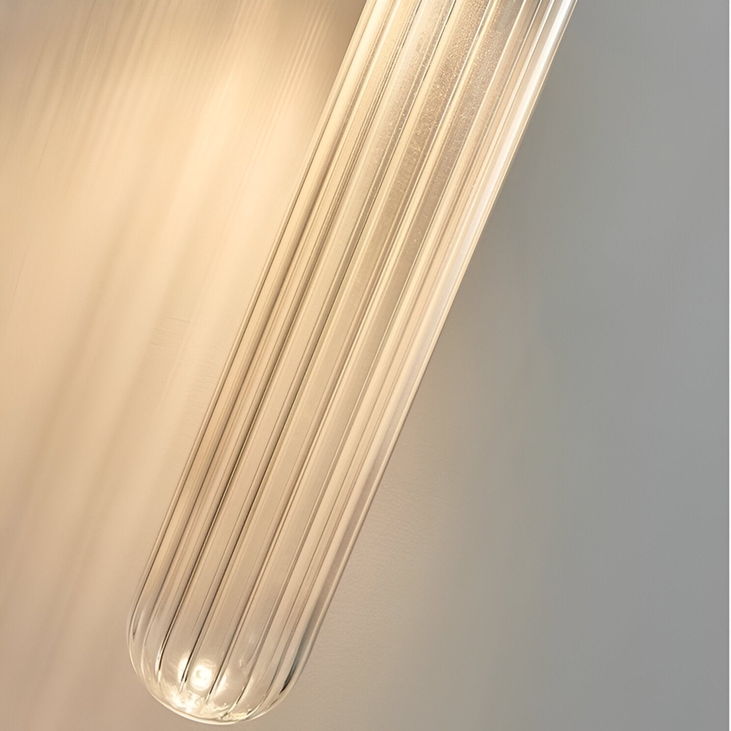 Brass Glass Wall Sconce with LED Light Bar