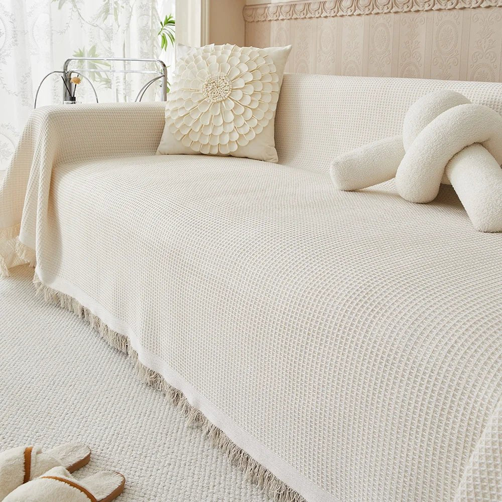 Breathable Cotton Sofa Cover With Lightweight Soft Texture