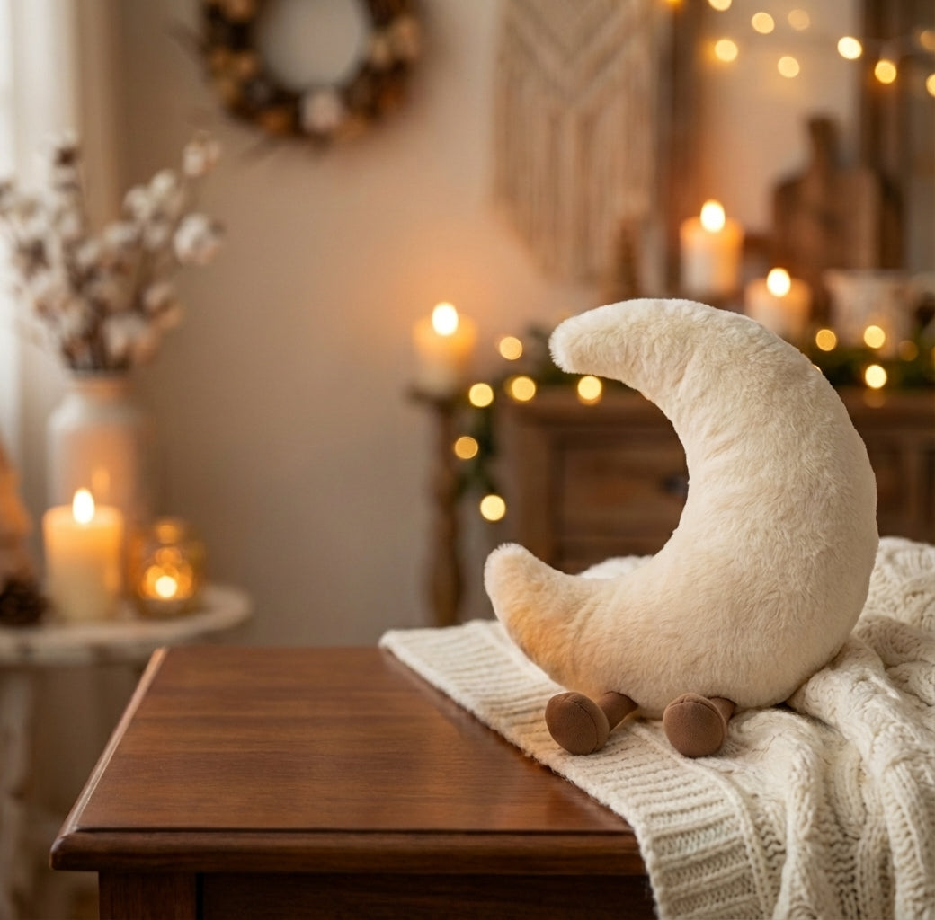 Celestial Moon Plush Accent Cushion