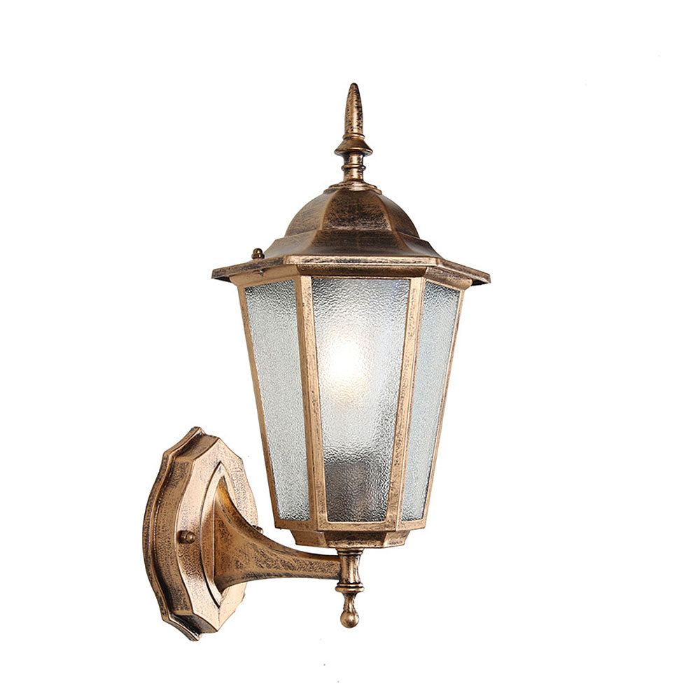 Classic Wall Lantern Light with Clear Glass Panels