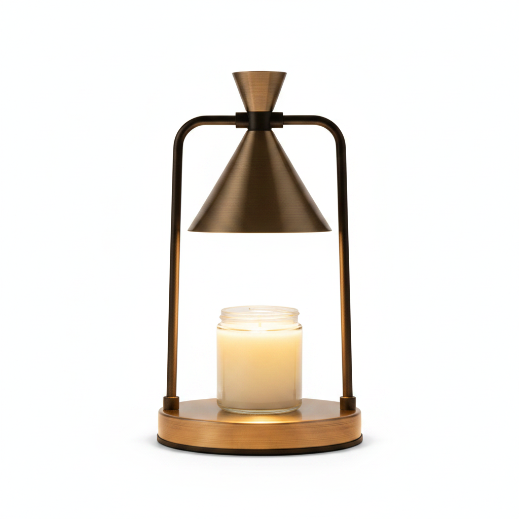 Copper Candle Warmer Lamp with Dimmer Light