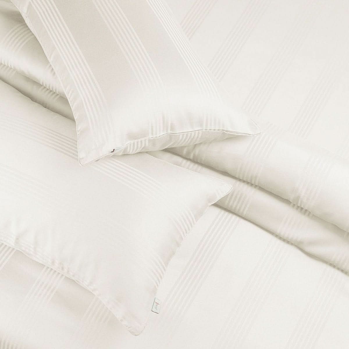 Cotton Pillow Covers with Striped Hotel Style Design