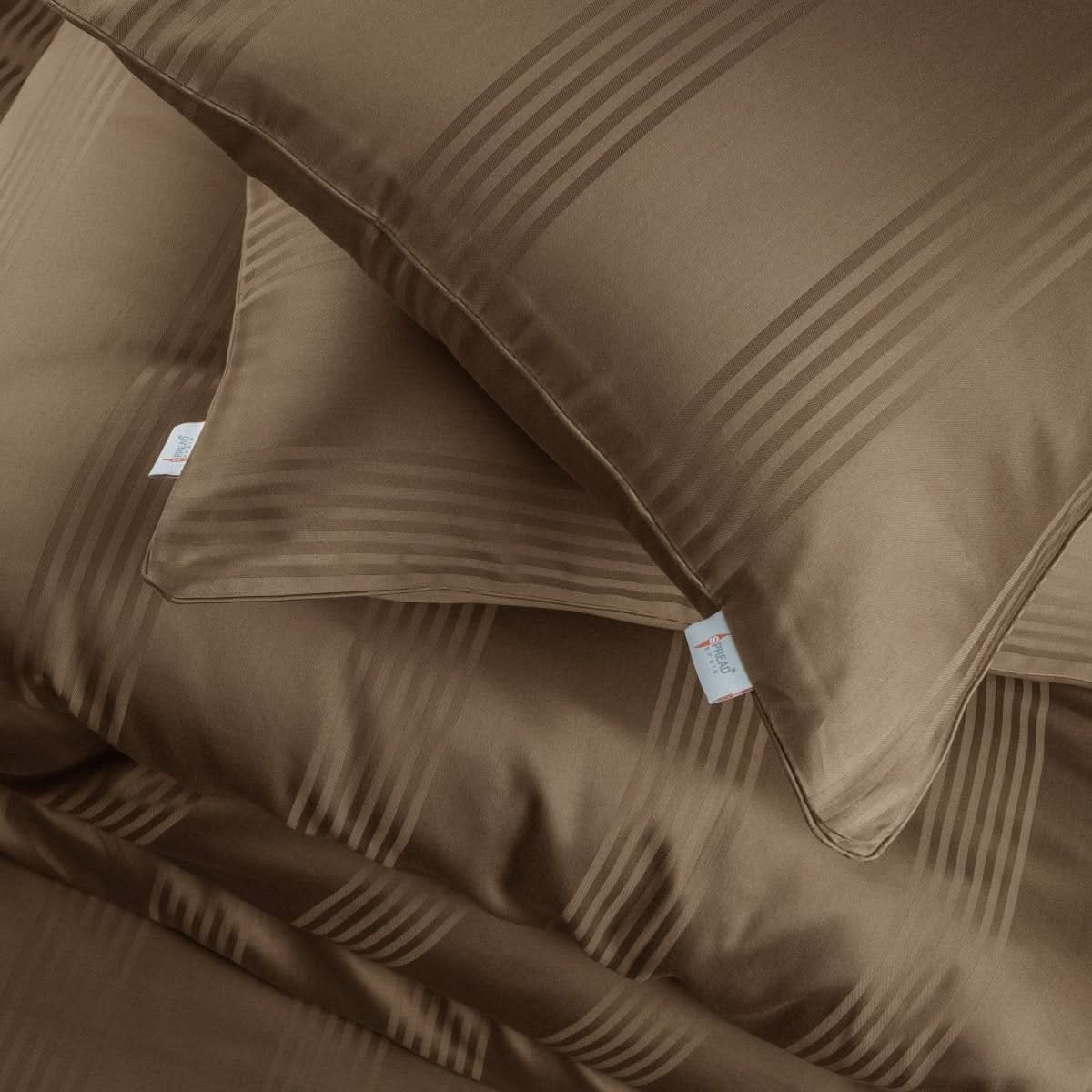 Cotton Pillow Covers with Striped Hotel Style Design