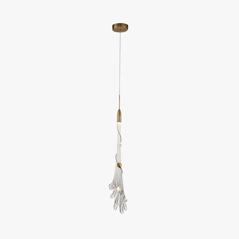 Crystal Pendant Light with Flowing Glass Design