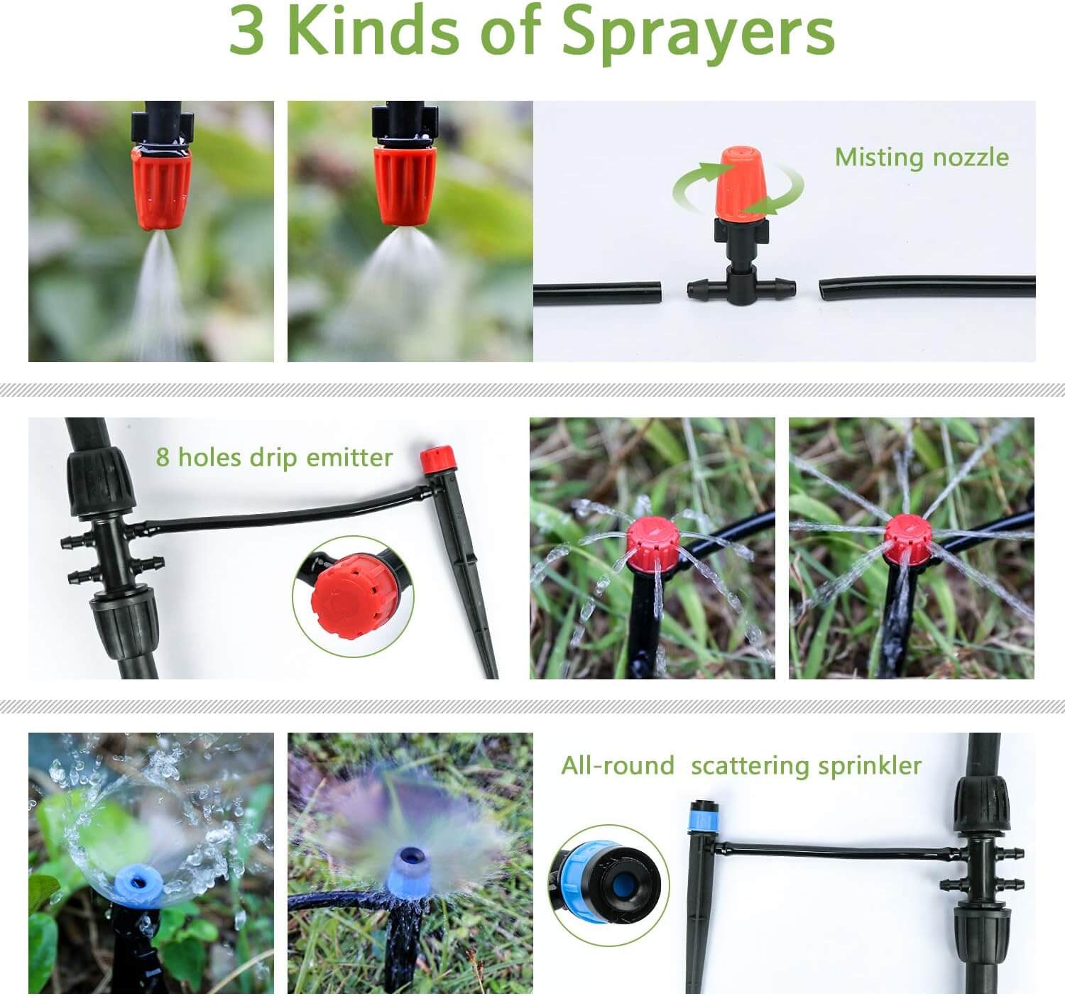 Drip Irrigation Kit for Efficient Watering and Garden Cooling