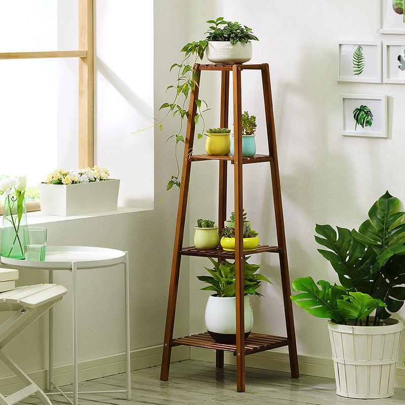 Elara Haus Bamboo Tiered Plant Stand for Stylish Vertical Display