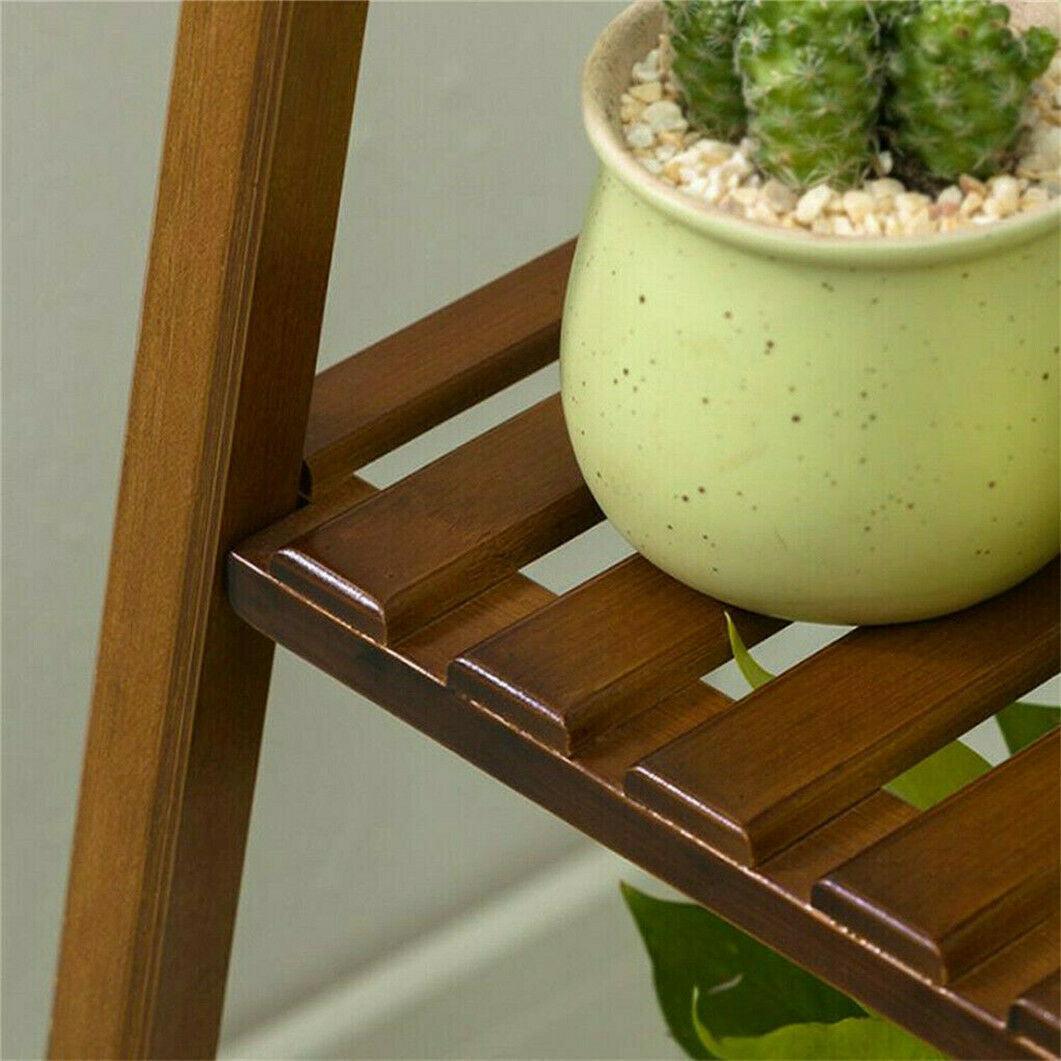 Elara Haus Bamboo Tiered Plant Stand for Stylish Vertical Display