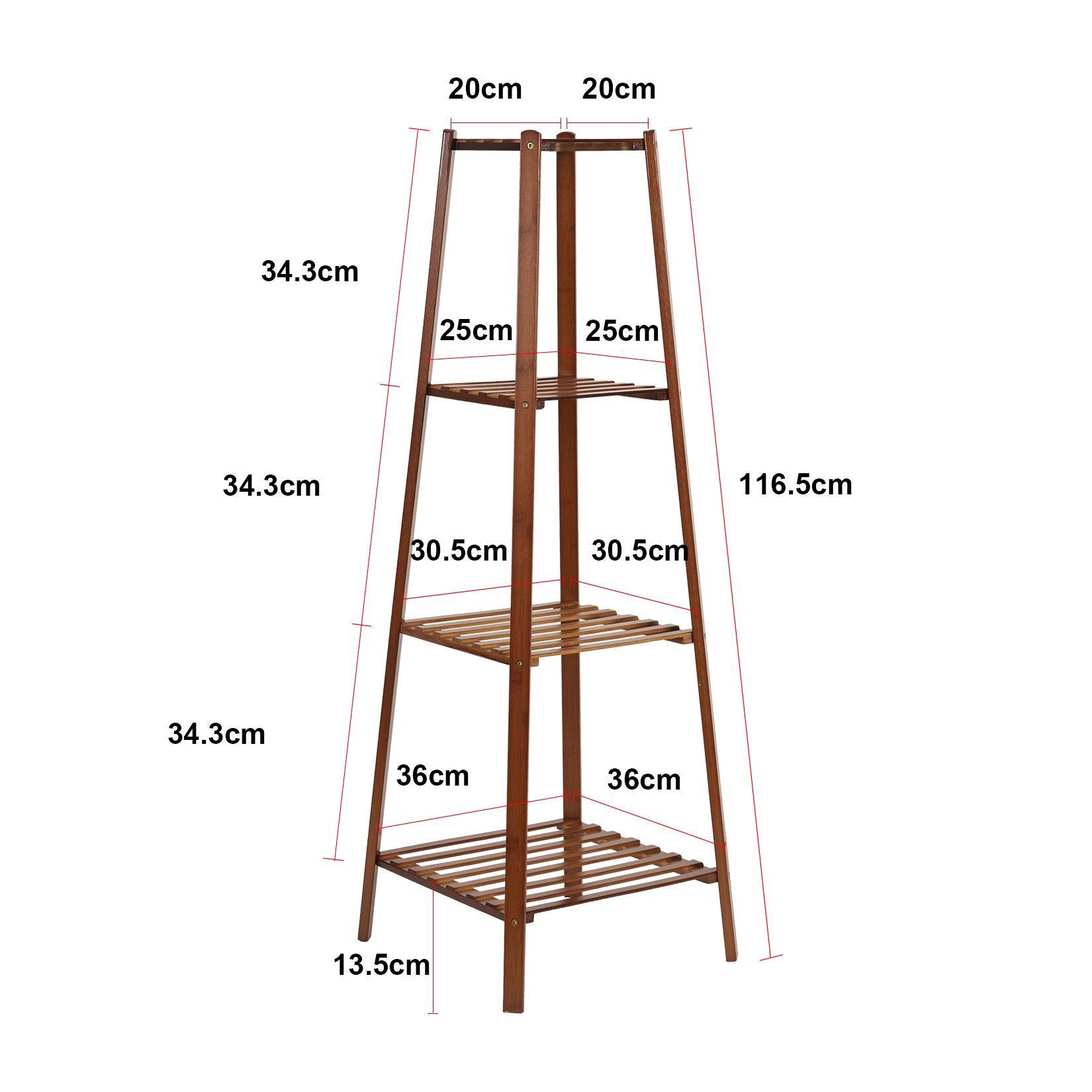 Elara Haus Bamboo Tiered Plant Stand for Stylish Vertical Display