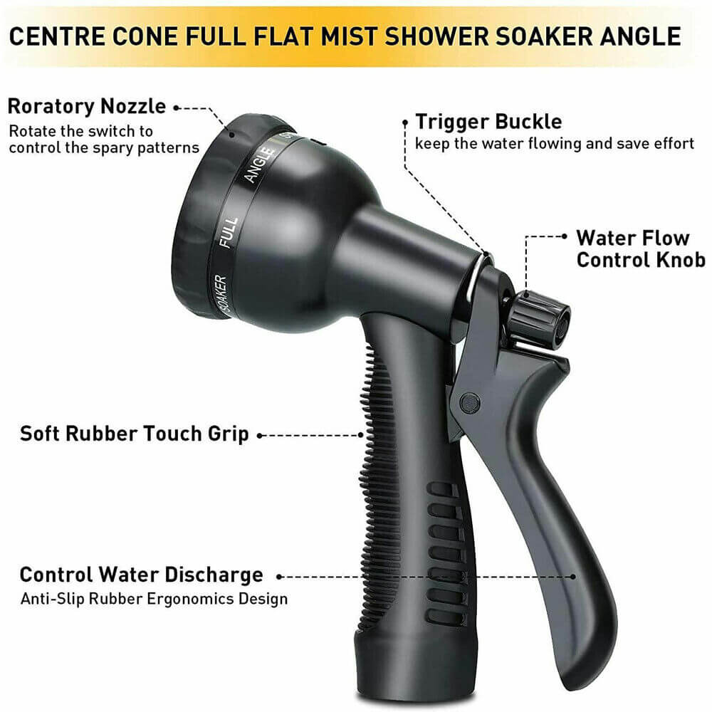 Expandable Garden Hose with Spray Nozzle for Flexible and Efficient Watering