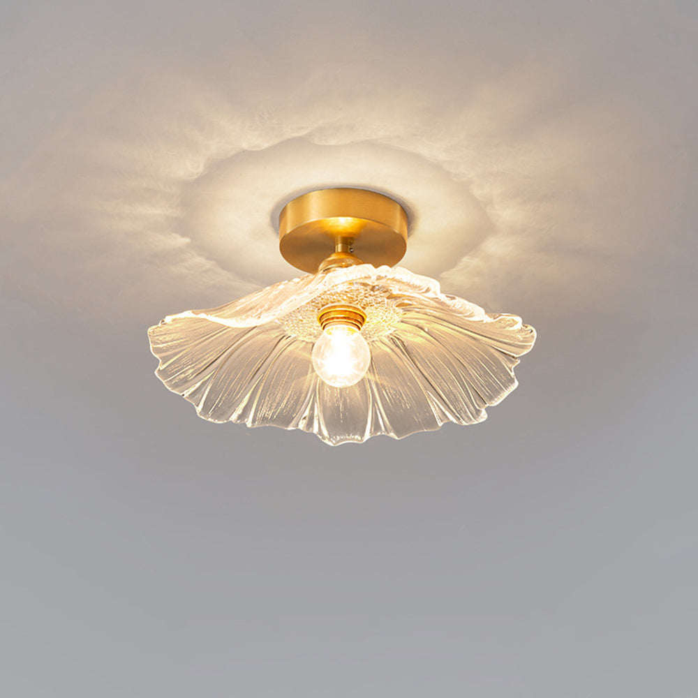 Flower Glass Ceiling Light with Vintage Base