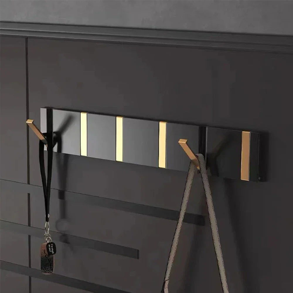 Foldable Wall Hooks Home Accessories with Gold Accent Design