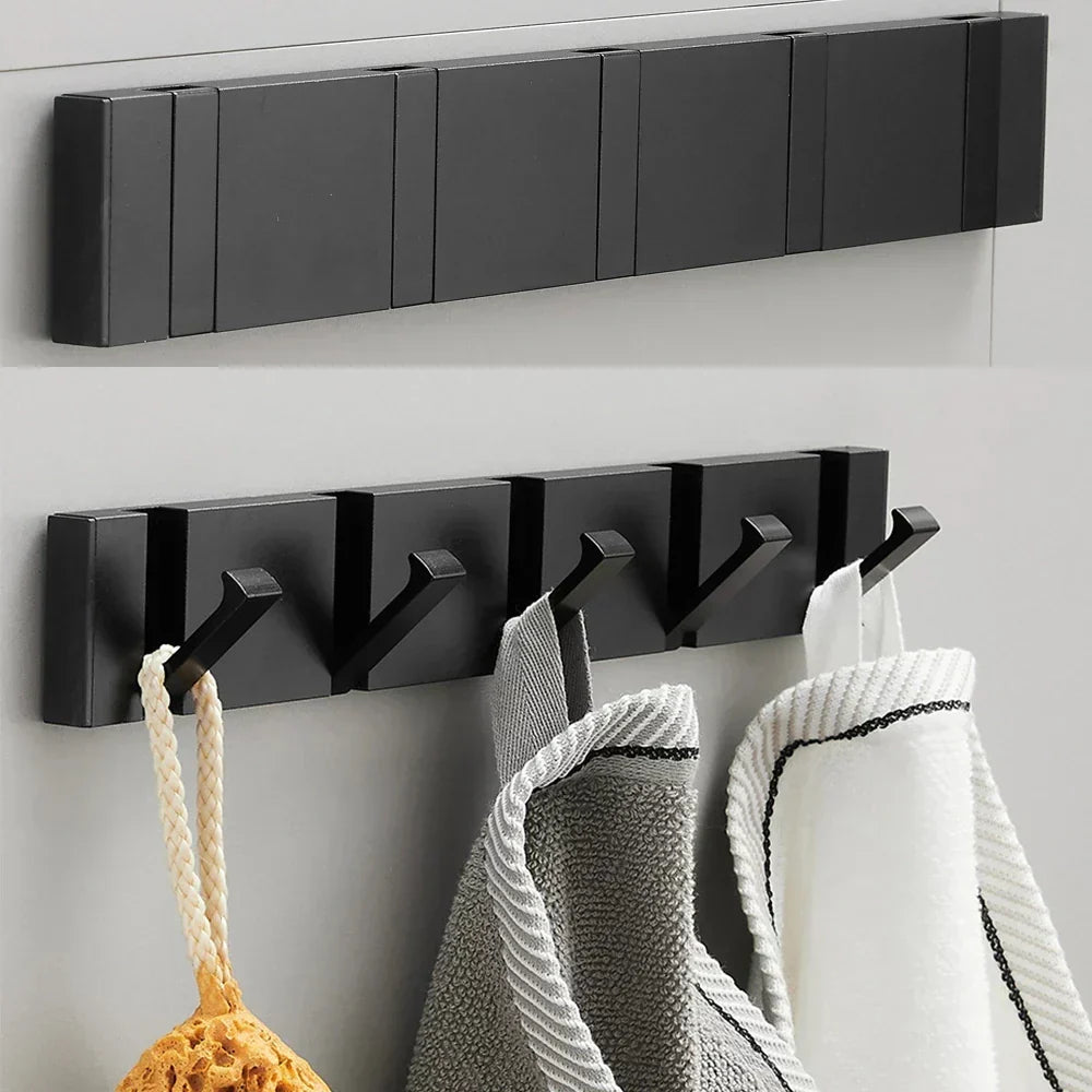 Foldable Wall Hooks Home Accessories with Gold Accent Design