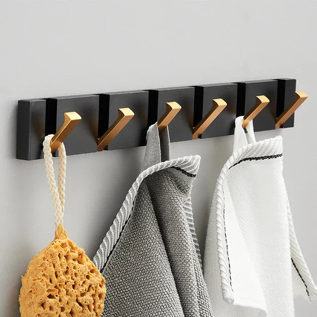 Foldable Wall Hooks Home Accessories with Gold Accent Design