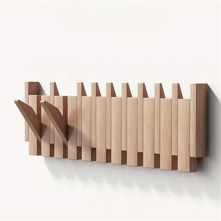 Foldable Wooden Coat Rack for Modern Space-Saving Storage