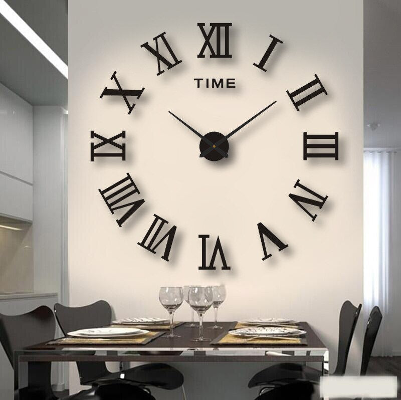 Frameless Wall Clock for Modern Minimalist Interiors