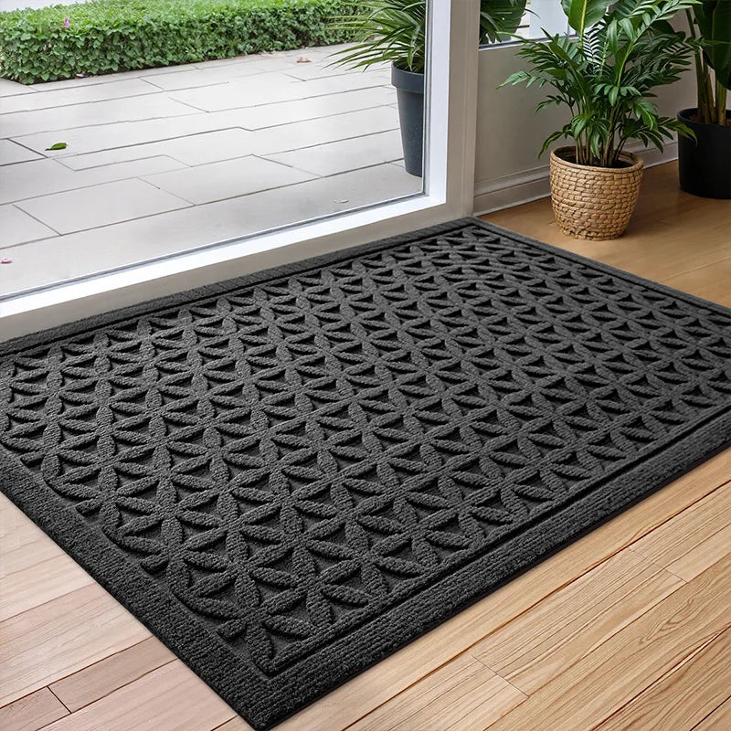 Geometric Non Slip Doormat with Absorbent Design