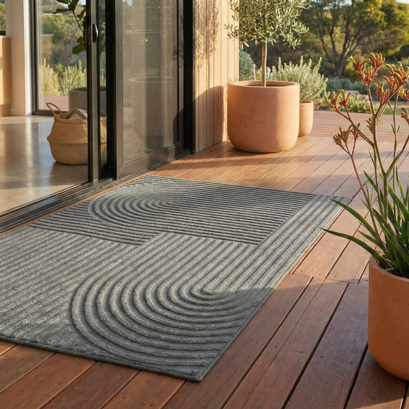 Geometric Non Slip Doormat with Absorbent Design