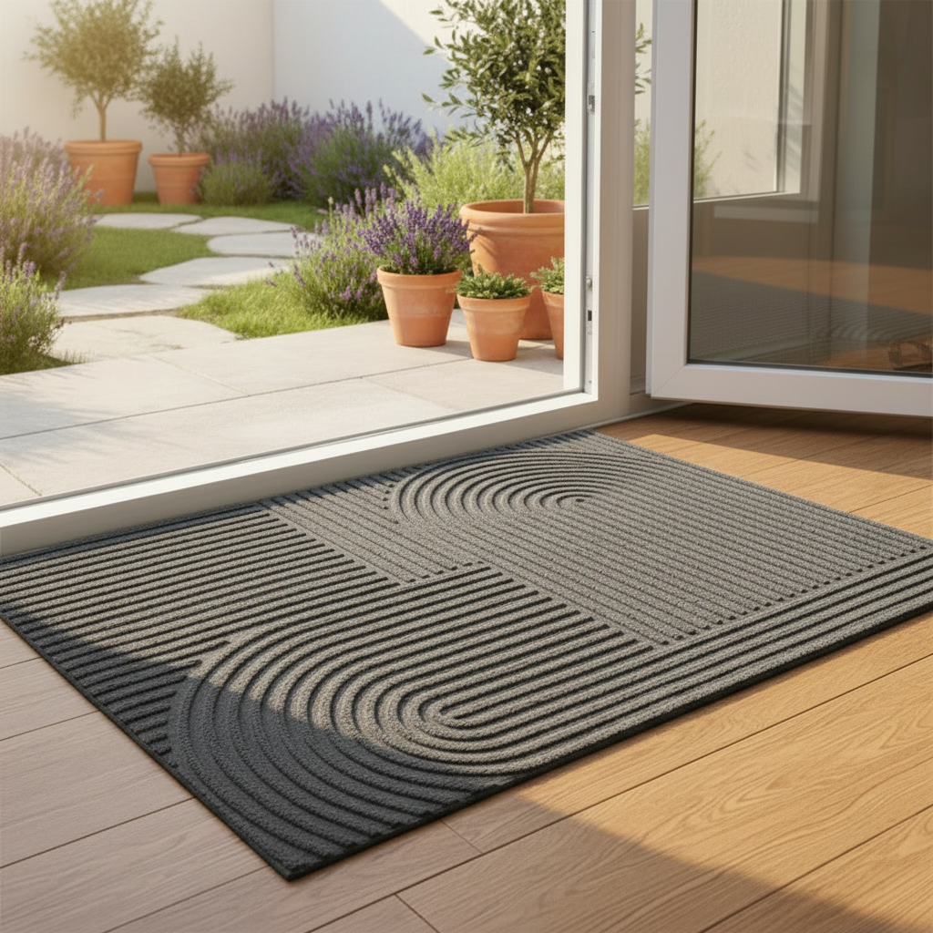 Geometric Non Slip Doormat with Absorbent Design