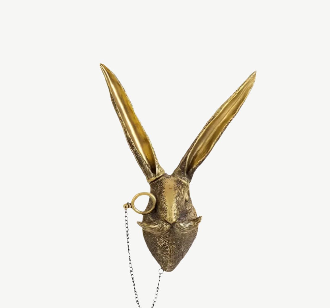 Gold Animal Wall Home Accessories with Hook Sculpted Design