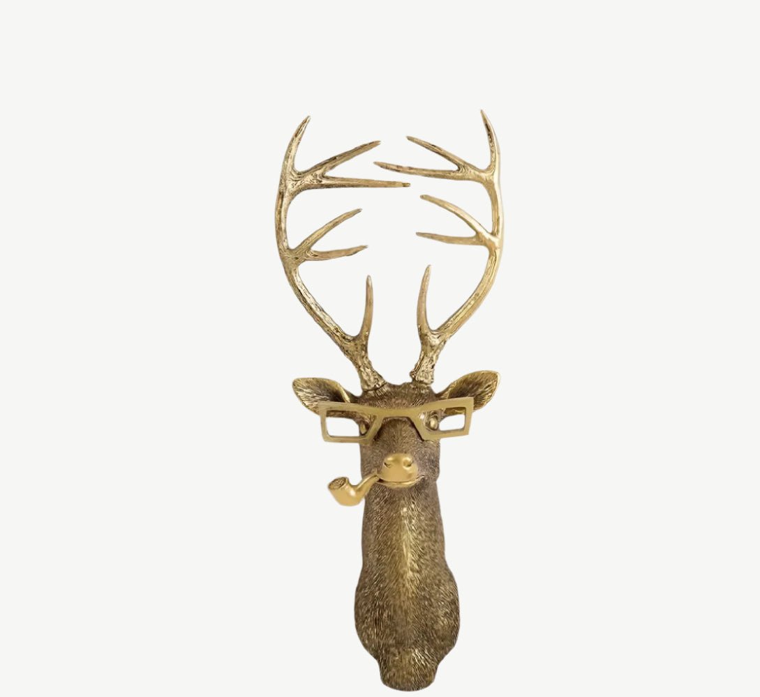 Gold Animal Wall Home Accessories with Hook Sculpted Design