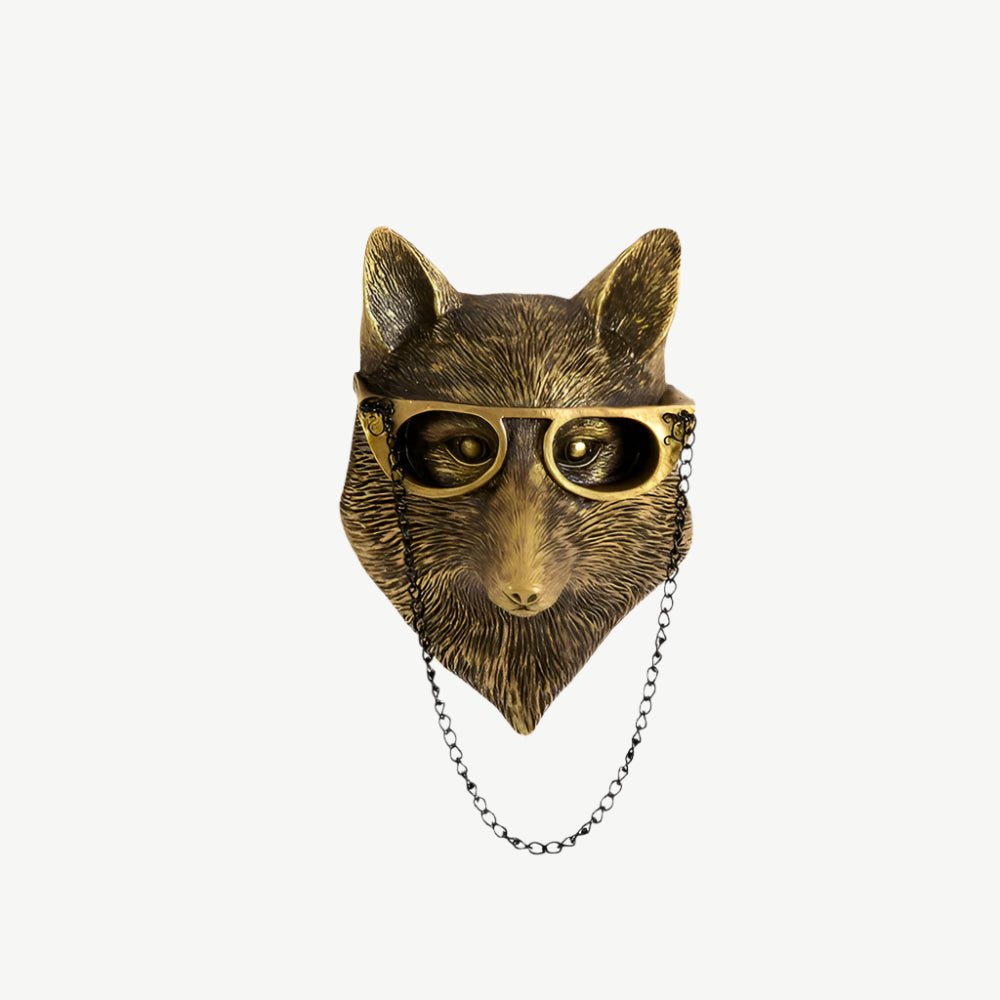 Gold Animal Wall Home Accessories with Hook Sculpted Design