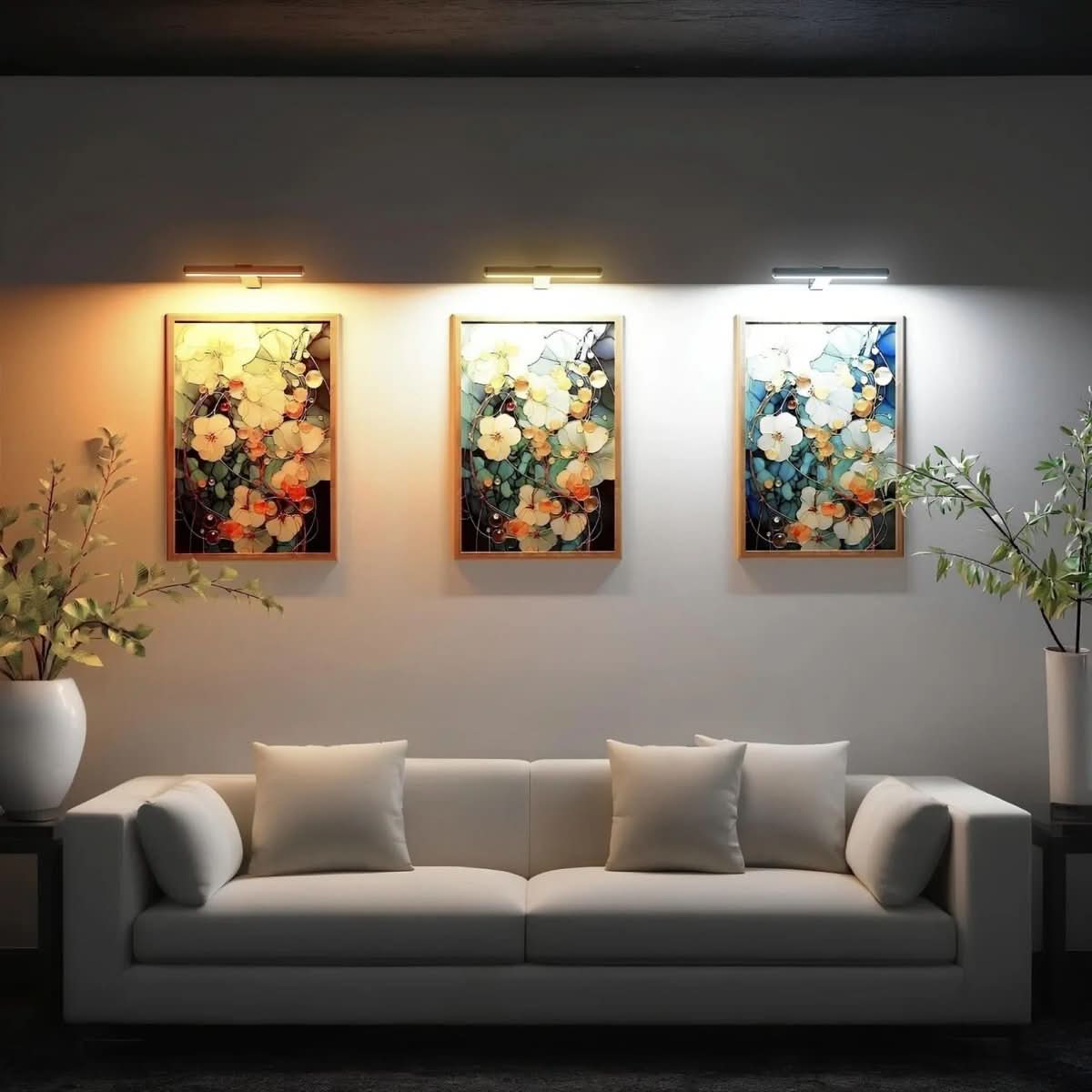 Gold LED Wall Lamp with Slim Picture Design