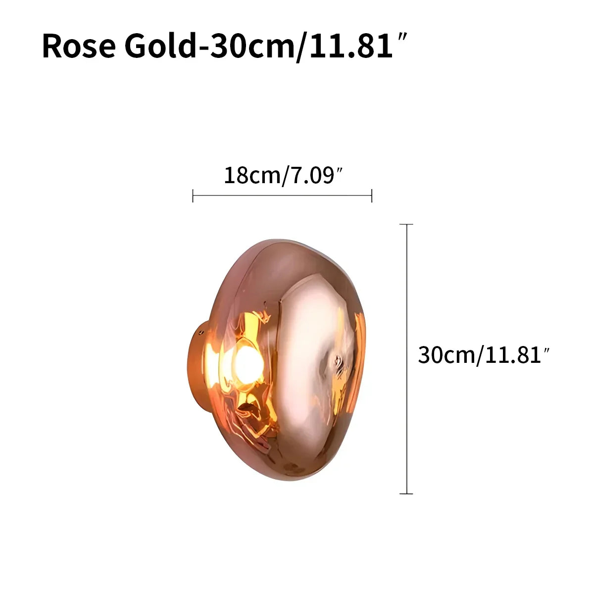 Gold Lava Wall Light with Sculptural Glow Design