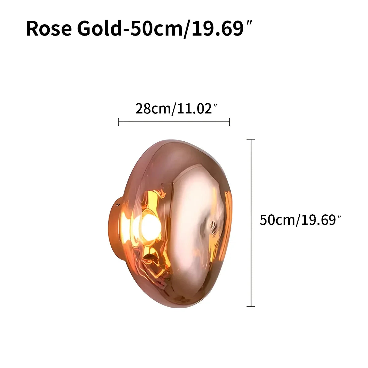 Gold Lava Wall Light with Sculptural Glow Design