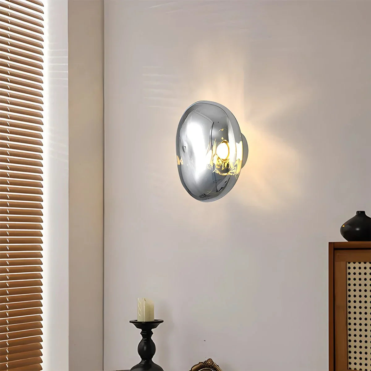 Gold Lava Wall Light with Sculptural Glow Design