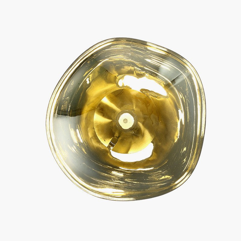 Gold Lava Wall Light with Sculptural Glow Design