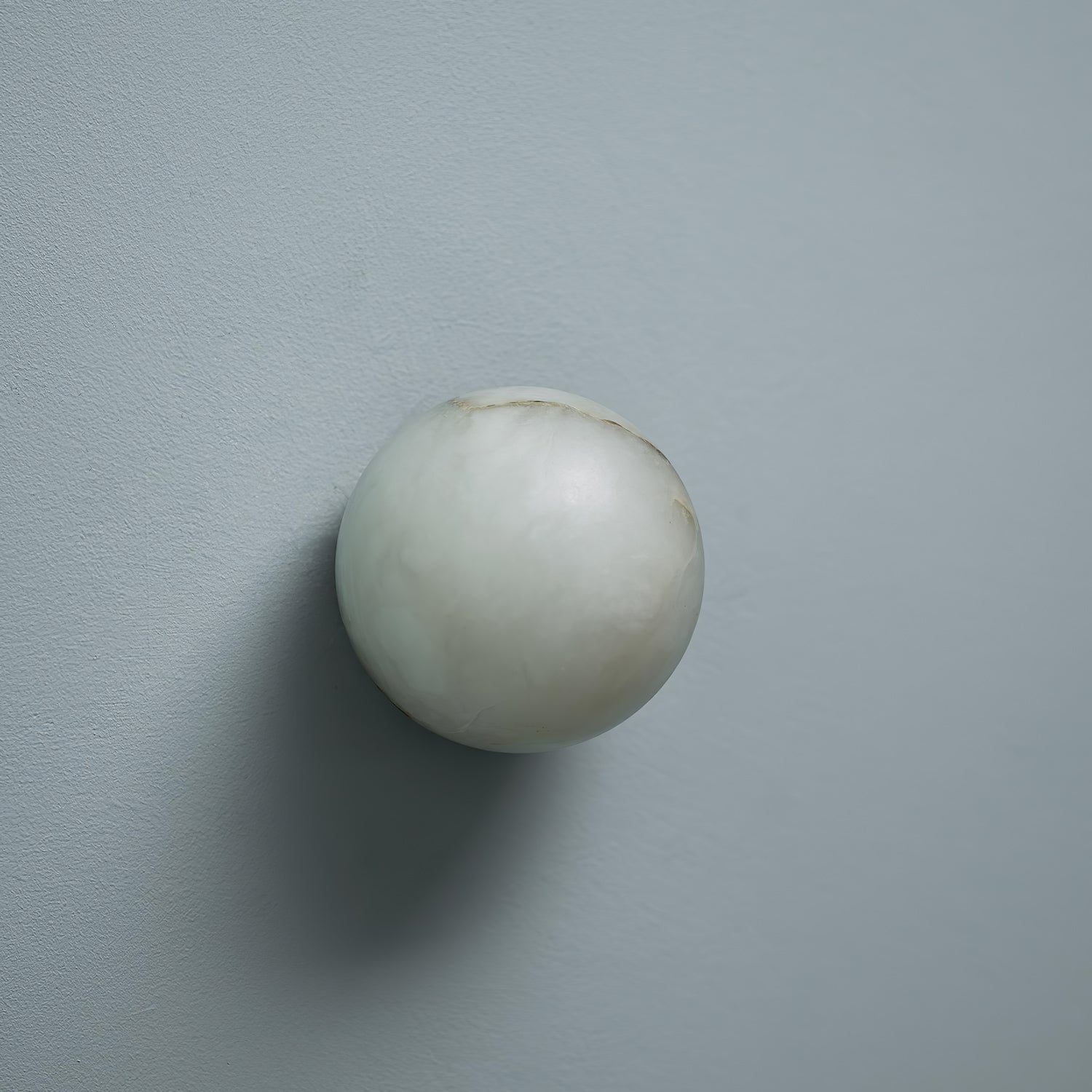Japandi Marble Orb Wall Light with Minimalist Wabi-Sabi Design