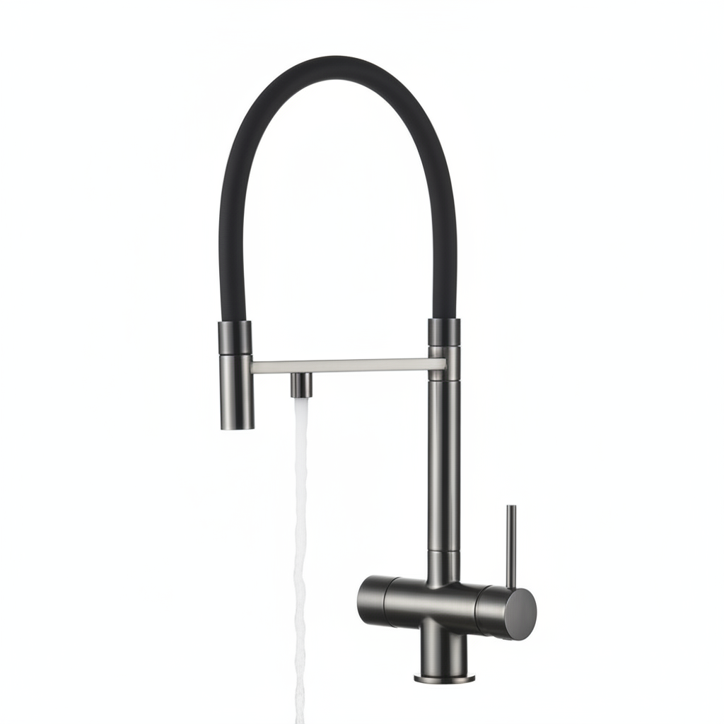 Kitchen Sink Tap with Pull Down Spray and Filter