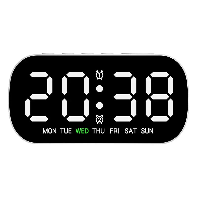 LED Alarm Clock with Temperature and Dual Display