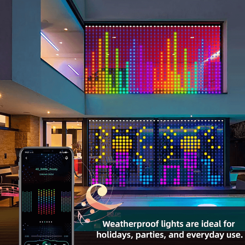 LED Curtain Lights for Customizable Smart Displays and Ambience