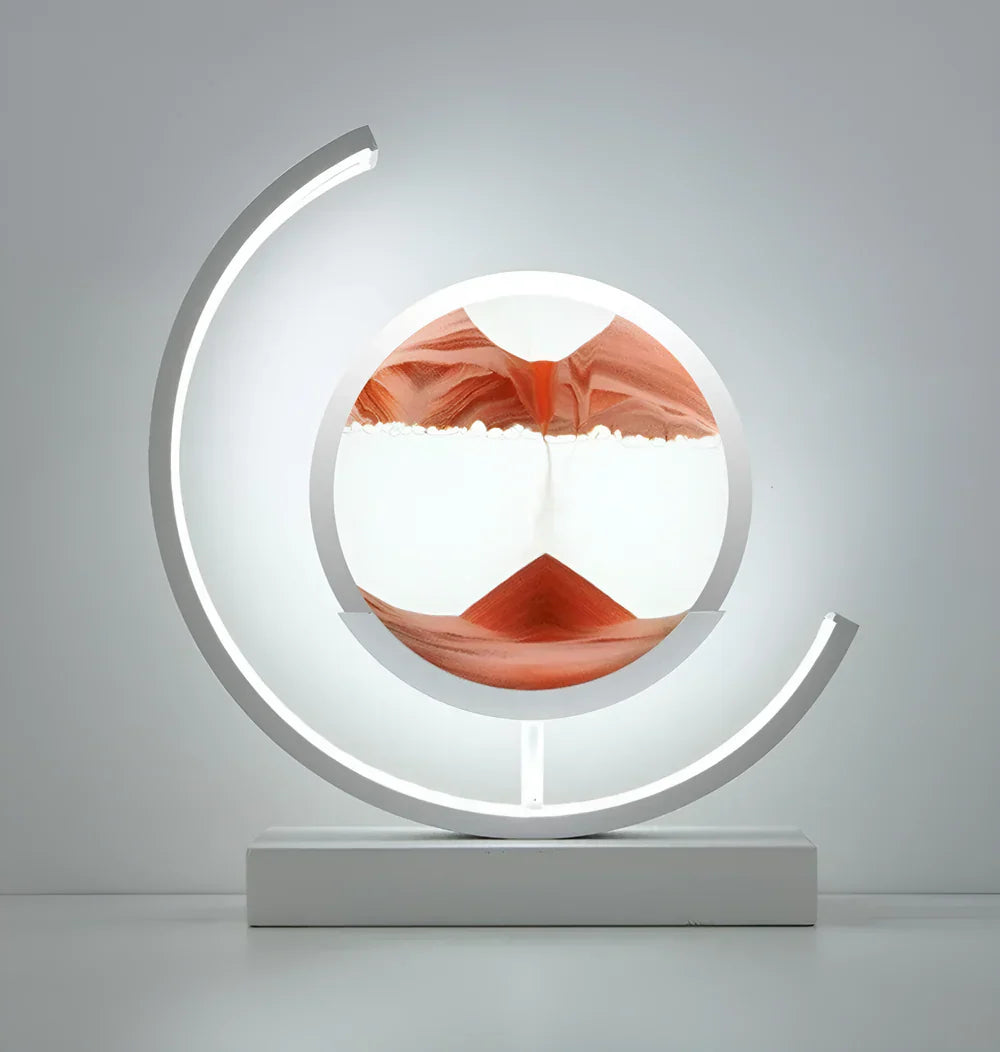 LED Sand Art Table Lamp with Dimmable Light