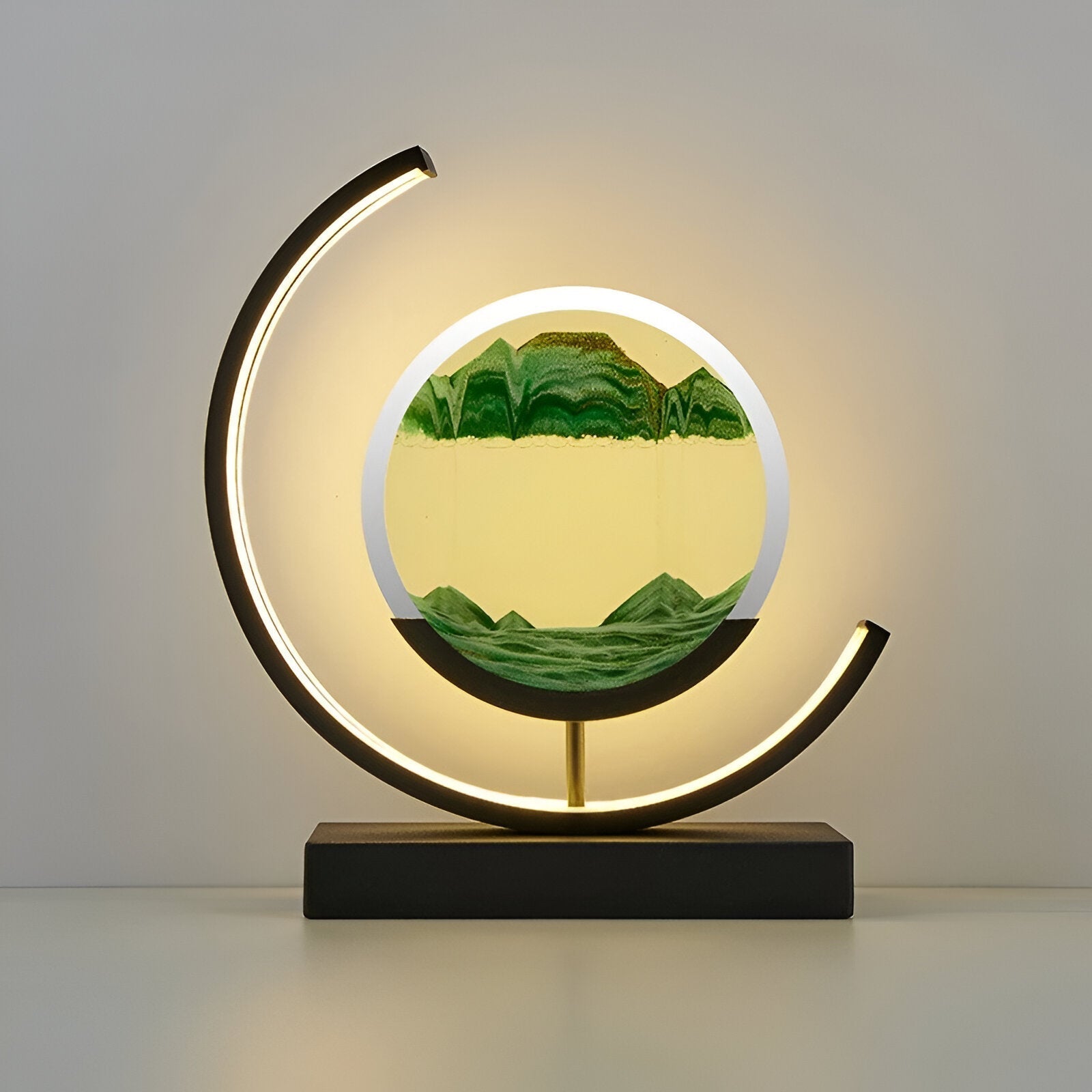 LED Sand Art Table Lamp with Dimmable Light